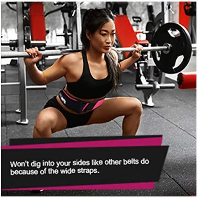 Rimsports Weight Lifting Belt for Gym Fitness, PINK, S