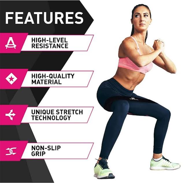 Rimsports Hip Resistance Bands Set, Non-Slip Fabric Loops, for Legs Glutes 3pk