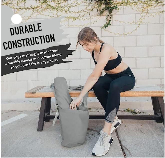 Rimsports Gray Yoga Mat Bag - Shoulder Carrier with Storage Pockets