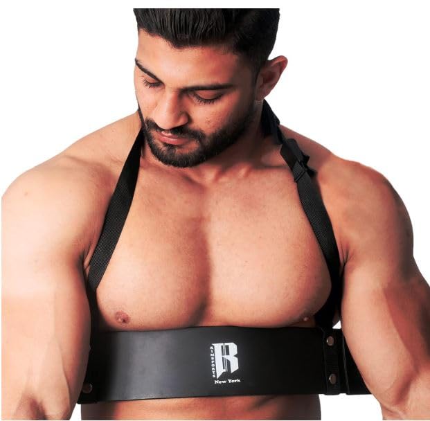 Weight Lifting Arm Blaster, Black - Heavy Duty Bicep Tricep Curl Support