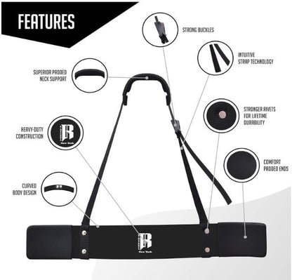 Weight Lifting Arm Blaster, Black - Heavy Duty Bicep Tricep Curl Support