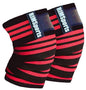 Red and Black Knee Wraps for Weightlifting