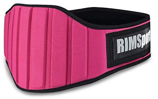 Rimsports Weight Lifting Belt for Gym Fitness, PINK, S