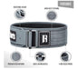 Rimsports Premium Quick-Lock Weightlifting Belt, Grey Polyester - 4 in Width, S