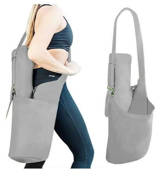 Rimsports Gray Yoga Mat Bag - Shoulder Carrier with Storage Pockets