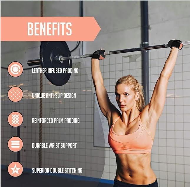 Rimsports Premium Leather Cross Training Wrist WRAP Gloves, Solid Black, M