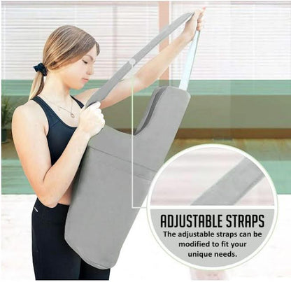 Rimsports Gray Yoga Mat Bag - Shoulder Carrier with Storage Pockets