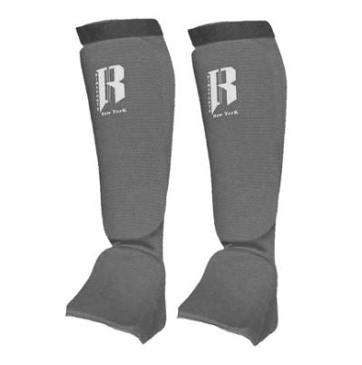 Rimsports Gray MMA Shin Guards for Wrestling & Karate Training, 16x8 Inches
